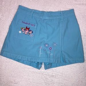 Vintage 90’s Cartoon Network powerpuff girls medium 6/7 light blue skort
